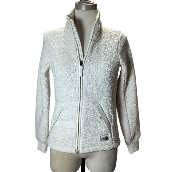 The North Face Cream Sherpa Campshire Zip Front Jacket Women’s XS Coat - Picture 1 of 10